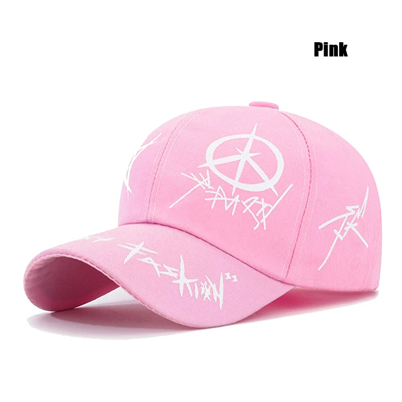 Graffiti Style Cotton Adjustable Baseball Cap Sun Hat