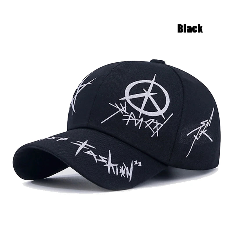 Graffiti Style Cotton Adjustable Baseball Cap Sun Hat