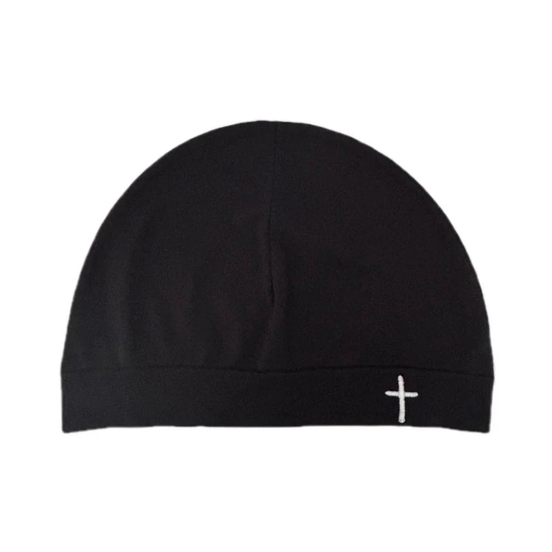 New Cross Embroidered Cap Beanie Soft Breathable Stretch Warm Knitted Hat For Men Women Casual Streetwear Travel Outdoor