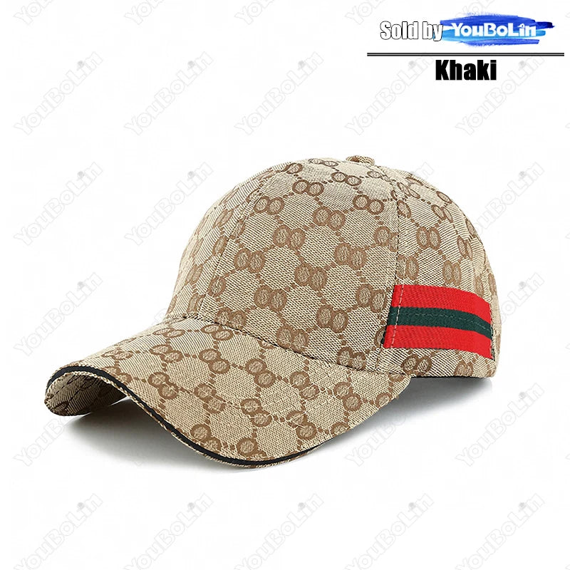 New Fashion Trend Red Green Stripe Black Baseball Cap Classic Men Women Outdoor Casual Sport Trucker Hat Dad Hats