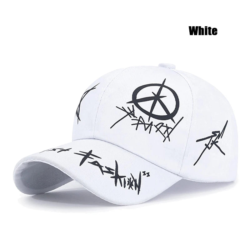 Graffiti Style Cotton Adjustable Baseball Cap Sun Hat