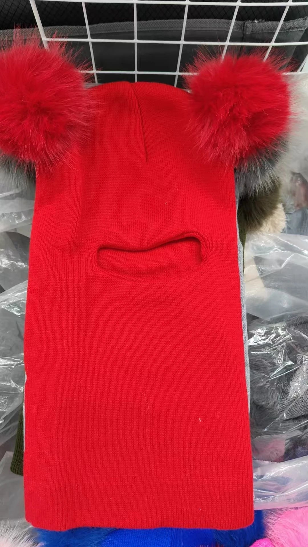 New Women Double Faux Fur Pom Pom Hat Pompom Hat Winter Hats for Women Knitted Beanie Women Girls Winter Caps Skullies Beanies