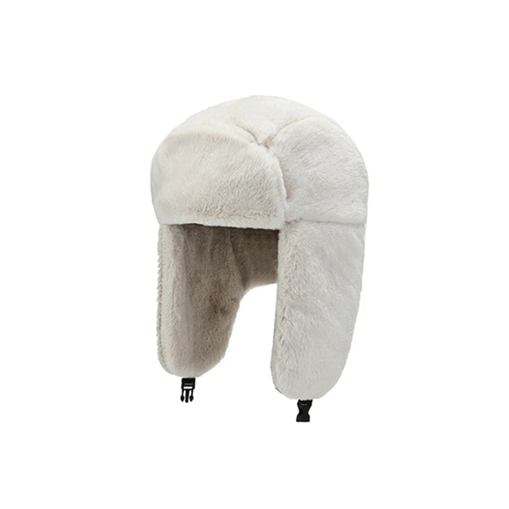 Men Women Thick Plush Bomber Hat Warm Winter Hat Trapper Hats Russian Ushanka Snow Caps Earflap Bonnet