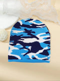 Camouflage Knitted Hat Color blocked Autumn and Winter New Warm Hip Hop Multi functional Street Fashion Outdoor Retro Urine Hat