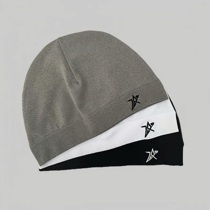 New Cross Embroidered Cap Beanie Soft Breathable Stretch Warm Knitted Hat For Men Women Casual Streetwear Travel Outdoor