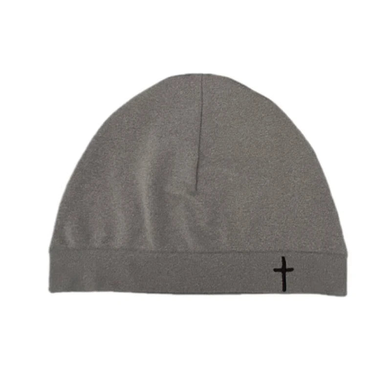 New Cross Embroidered Cap Beanie Soft Breathable Stretch Warm Knitted Hat For Men Women Casual Streetwear Travel Outdoor